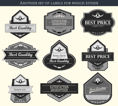 Retro vector labels and badges clipart
