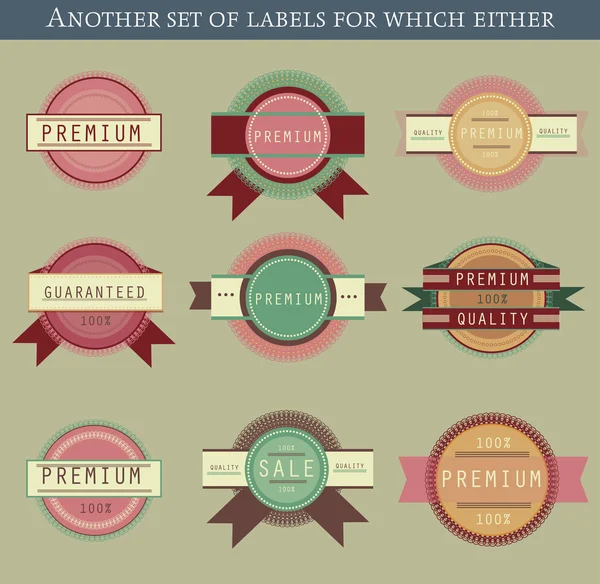 Retro Vector Labels Badges — Stock Vector