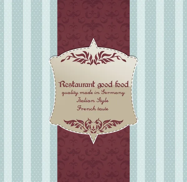 Menu Restaurant Design Vecteur — Image vectorielle