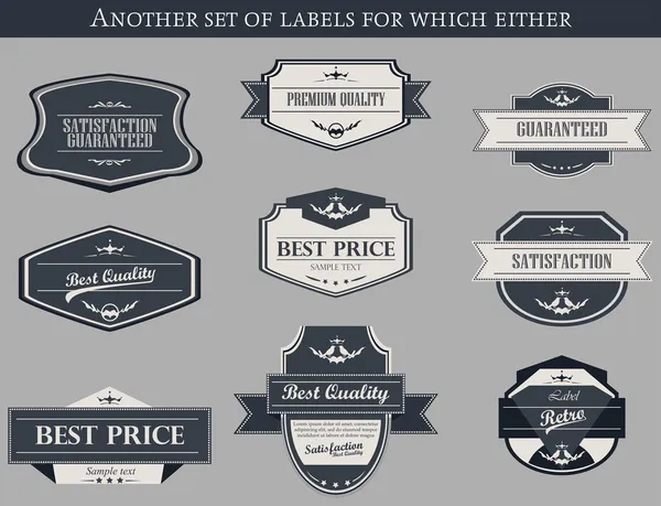 Retro Vector Labels Badges — Stock Vector