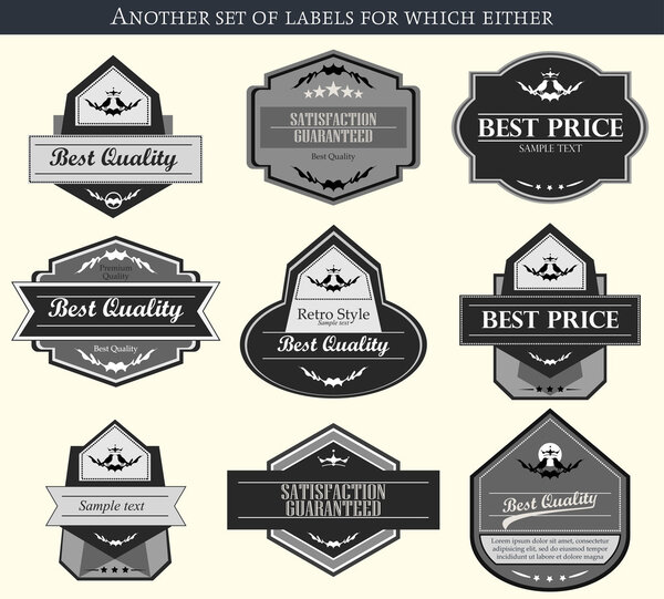 Retro vector labels and badges