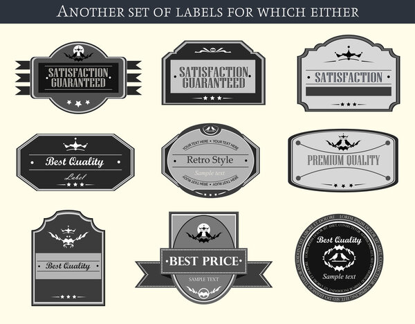 Retro vector labels and badges