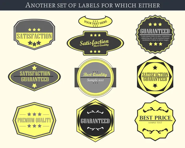 Vintage Vector Labels Badges — Stock Vector