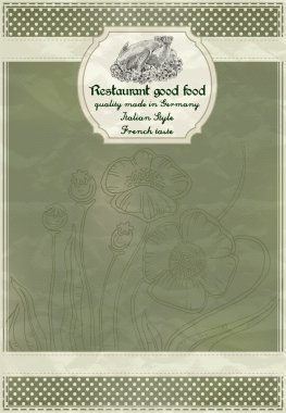 Restaurant menu design in a retro style clipart
