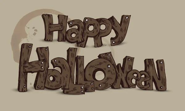 Feliz Tarjeta Halloween Ilustración Vectorial — Vector de stock