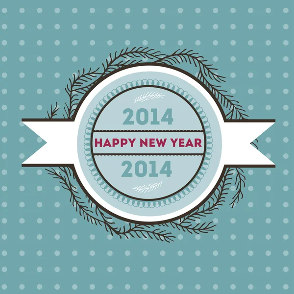 Yeni 2014 yılınız kutlu olsun. vektör kartı