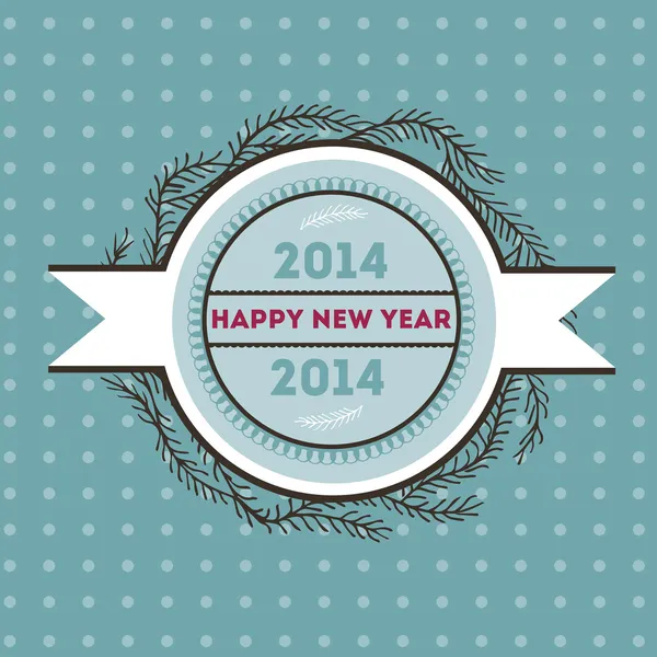 Happy New 2014 Year Vector Card Vector Graphics