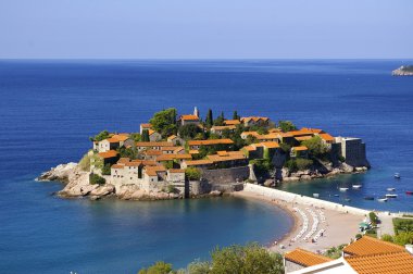 Village is on a peninsula in sea