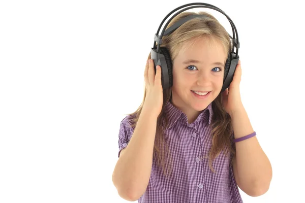 Little Dj girl — Stock Photo, Image