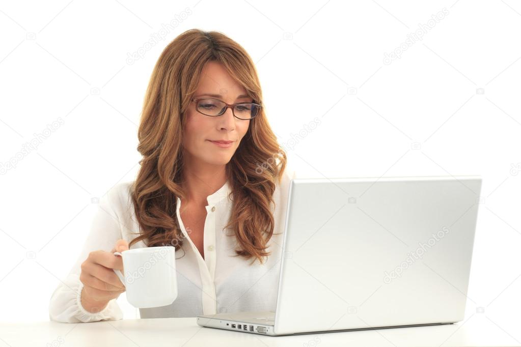 Laptop and coffee