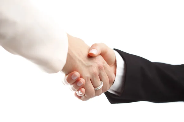 Close-up of two businesswomen shaking hands — Stock Photo, Image