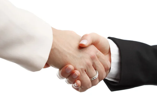Két üzletasszonyok, kezet rázott részlete — Stock Fotó