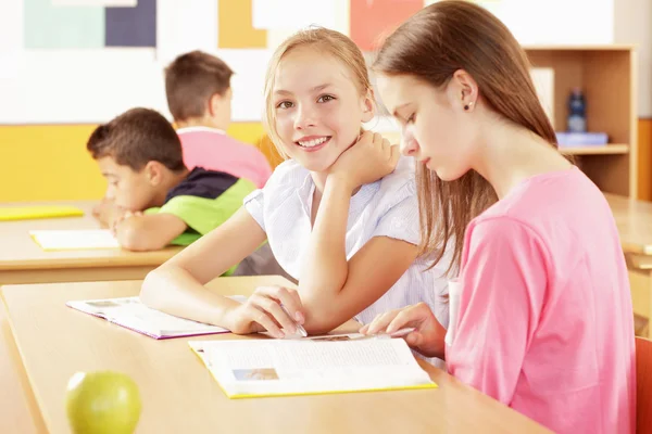 Schüler arbeiten im Unterricht — Stockfoto