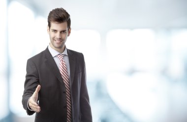 işadamı için el sıkışma sunan