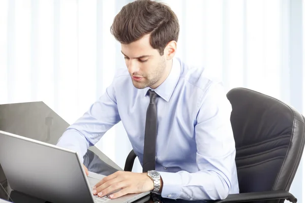 Empresarios trabajando en laptop —  Fotos de Stock