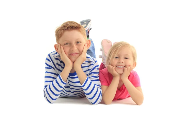 Happiness brother and sister together — Stock Photo, Image