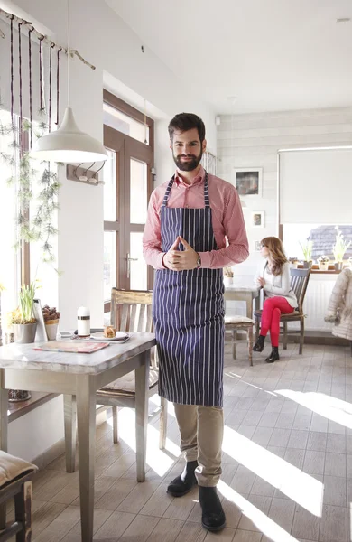 Small coffee shop owner — Stock Photo, Image