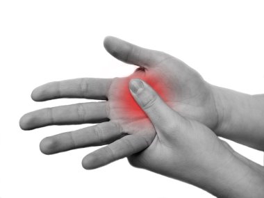 Womans hand in pain clipart