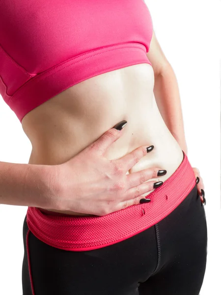 Woman with stomach pain — Stock Photo, Image