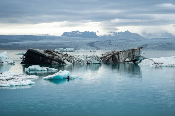 Jokulsarlon Ledová Laguna Hraničící Národním Parkem Vatnajkull Jihovýchodním Islandu Jeho — Stock fotografie