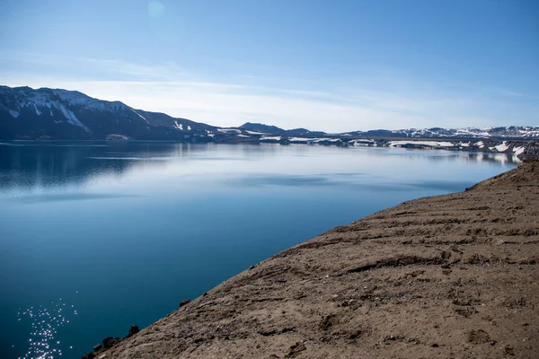Oskjuvatn Μερικές Φορές Ονομάζεται Λίμνη Askja Λόγω Της Θέσης Της — Φωτογραφία Αρχείου
