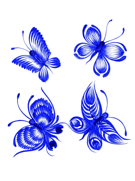 Motýl, sbírka — Stockový vektor