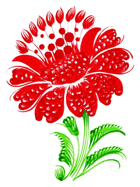 Röd blomma — Stock vektor
