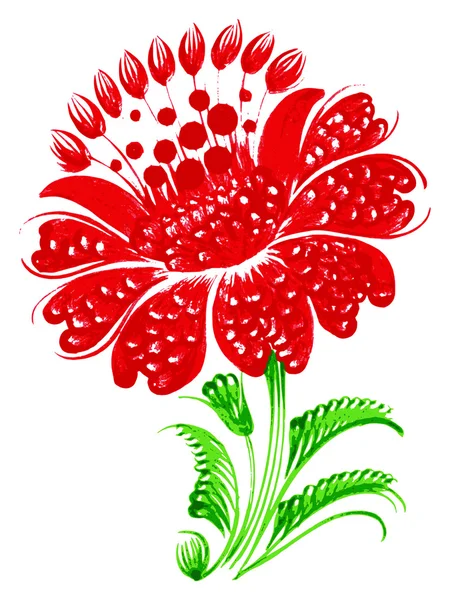 Flor roja — Vector de stock