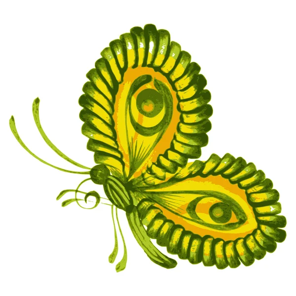 Zelený motýlek — Stockový vektor