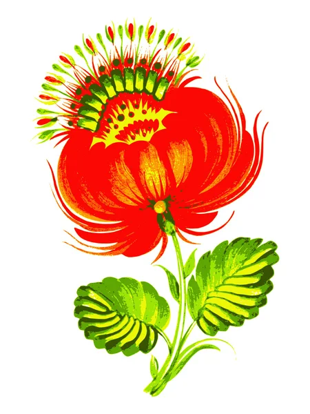 Bunga merah - Stok Vektor