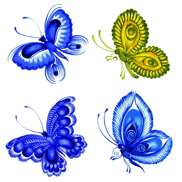 Set van vlinders — Stockvector
