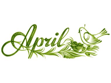 April the name of the month clipart