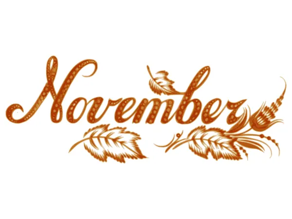 November der Name des Monats — Stockvektor