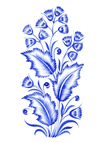 Složení modrý květ — Stockový vektor