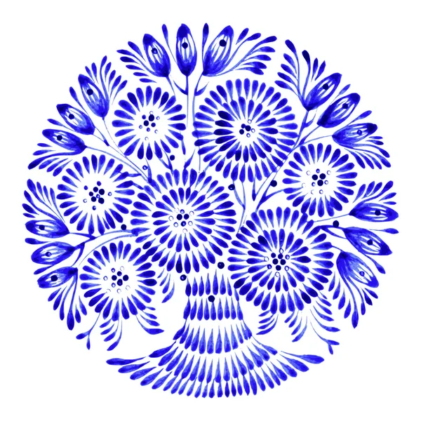Floral cirkel — Stockvector