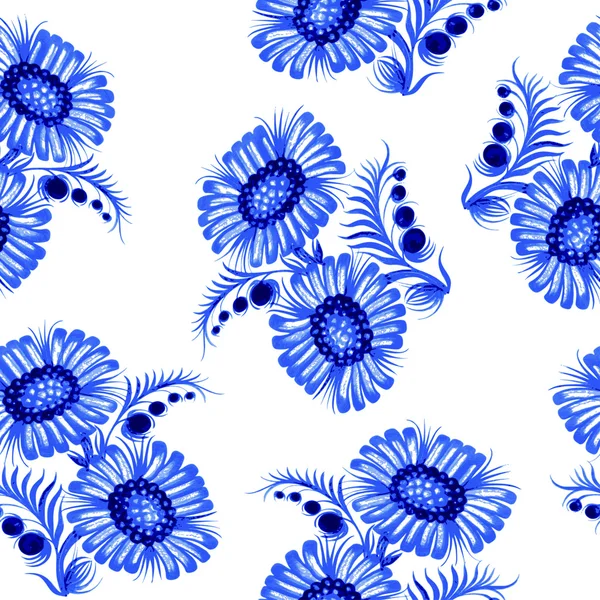 Patrón floral sin costuras — Vector de stock