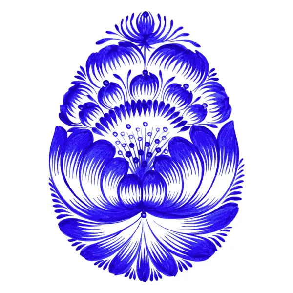 Ornement décoratif floral oeuf de Pâques — Image vectorielle