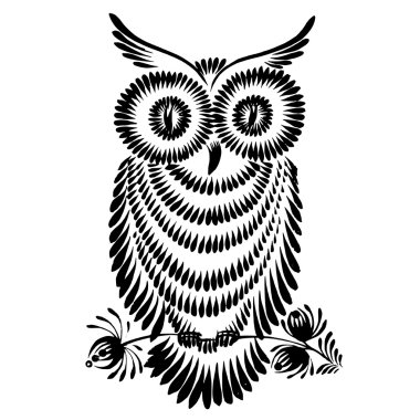 Dekoratif bir baykuş silüeti