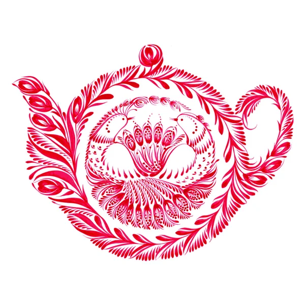 Декоративний Орнамент чайник — стоковий вектор