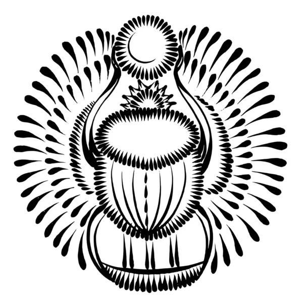 Scarabeo sagoma decorativa egitto scarabeo — Vettoriale Stock