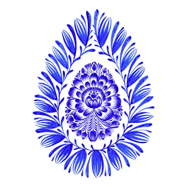 Ornamento decorativo floral huevo de Pascua — Archivo Imágenes Vectoriales