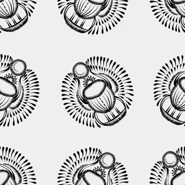 siyah ve beyaz Dikişsiz desen scarab böceği Mısır