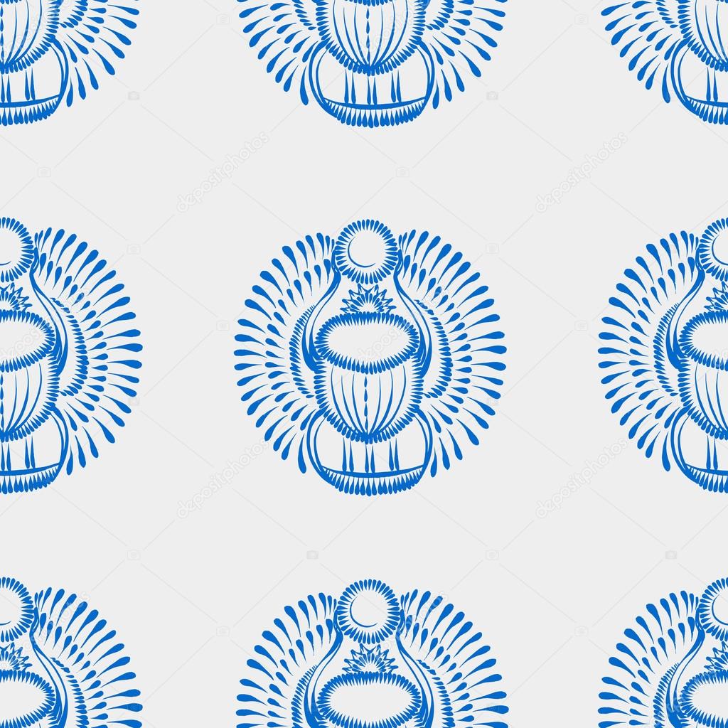seamless pattern scarab beetle egypt