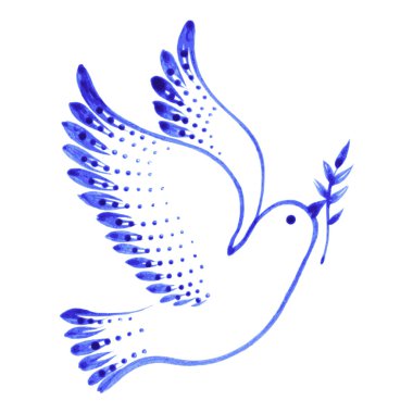 Dekoratif süs barış kendini atmış.