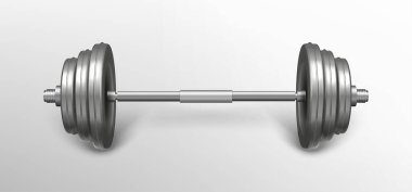 Vücut geliştirme eğitimi için metal gerçekçi halter