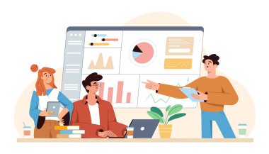 Düz iş çalışanları toplantısı ya da takım çalışması eğitimi, öğretim