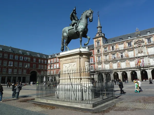 Plaza Mayor, Madrid, Spanje — Stockfoto