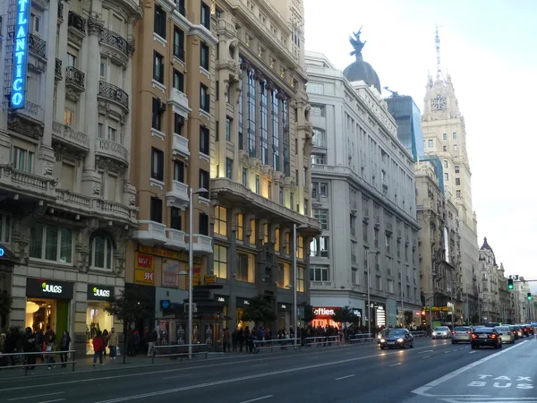 Кальяо, вулиці Гран Віа, Мадрид, Іспанія — стокове фото