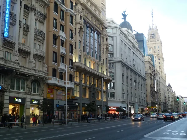 Callao, gran via, Madryt, Hiszpania — Zdjęcie stockowe