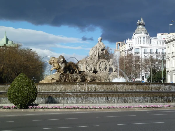 Plaza de cibeles, madrid, Španělsko — Stock fotografie